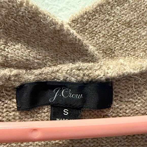 J. Crew Camel wool blend Oversized Open-Front Cardigan size Small - Picture 2 of 10